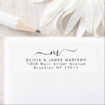 Etiqueta Papel de carta de Casal do Monograma de Swash de S<br><div class="desc">Placa de Nota de Casal do Monograma de Troca de Script Moderno</div>