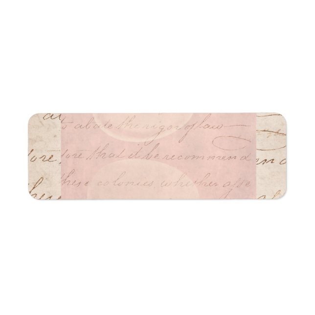 Etiqueta Papel de Impressão de Script Colonial de Texto Vin (Frente)