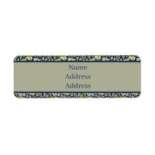 Etiqueta Papel de Parede Floral William Morris Kennet Azul