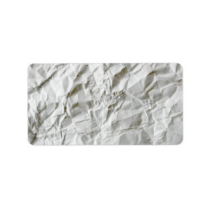 Etiqueta Papel enrugado e engraçado