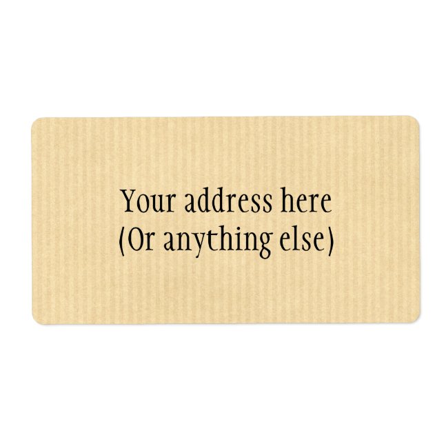 Etiqueta Papel Kraft (Frente)