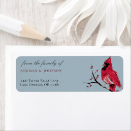 Etiqueta Papel timbrado de cartão vermelho aquarela para fu