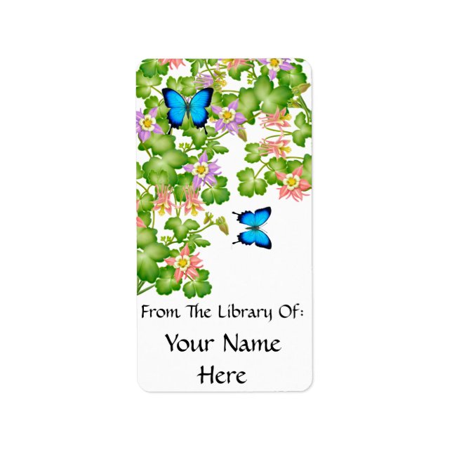 Etiqueta Papilio Ulysses Borboleta (Frente)