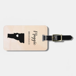 Etiqueta para Bagagem do Mapa de Vermont, Boas-vin