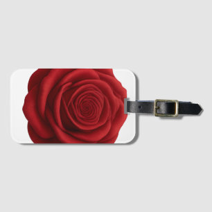 Etiqueta para Bagagem - Flor de Rosa Vermelha