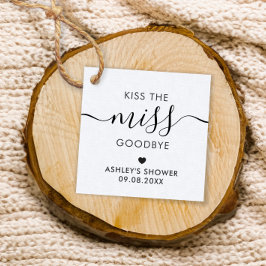 Etiqueta para Chá de Noiva 'Kiss the Miss Goodbye'