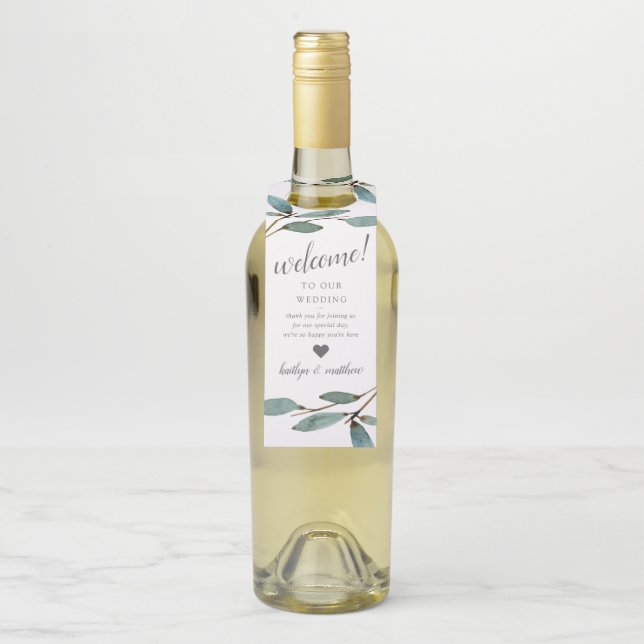 Etiqueta Para Garrafa A Coleção de Casamentos Botanical Bliss (Na garrafa)