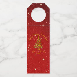 Etiqueta Para Garrafa Adicionar Nome Correspondente Definir Árvore Doura