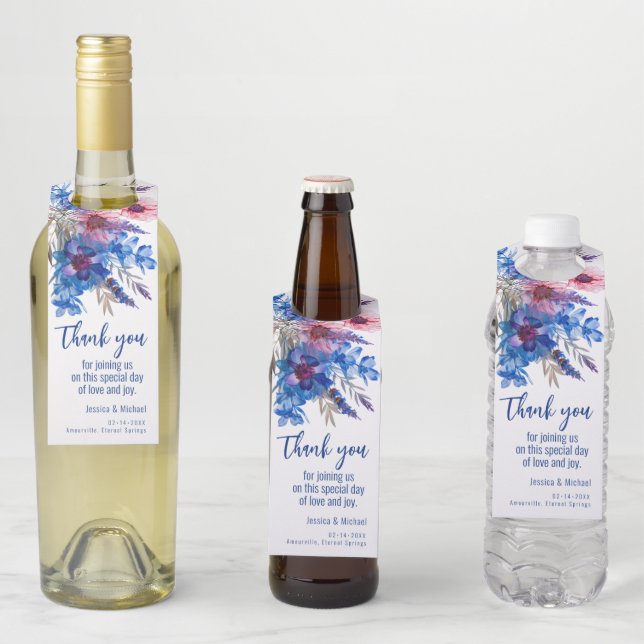 Etiqueta Para Garrafa 💍Agradecimento de Casamento (In Situ)