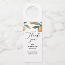 Agradecimento de casamento de jardim floral cítric