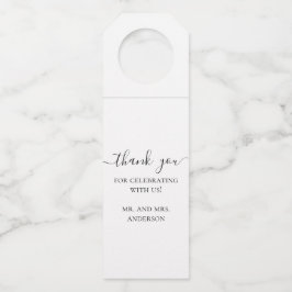 Etiqueta Para Garrafa Agradecimento de Casamento | Favor Minimalista Pre