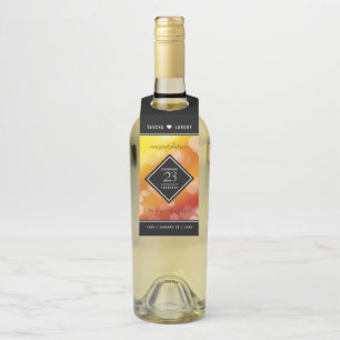 Etiqueta Para Garrafa Aniversário de Casamento Imperial Topaz