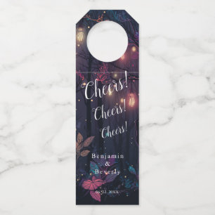 Etiqueta Para Garrafa Arte Fantástica Floral Personalizada