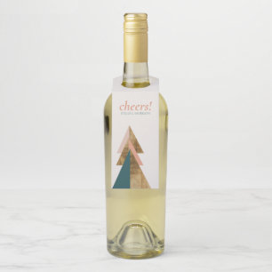 Etiqueta Para Garrafa Árvore de Natal mínima