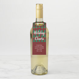 Etiqueta Para Garrafa Autumn Rustic Red Engraçado Chee Holiday