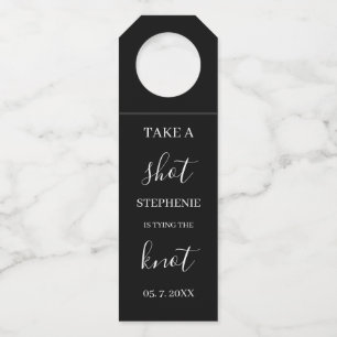 Etiqueta Para Garrafa B&W Personalizado Faça uma Foto