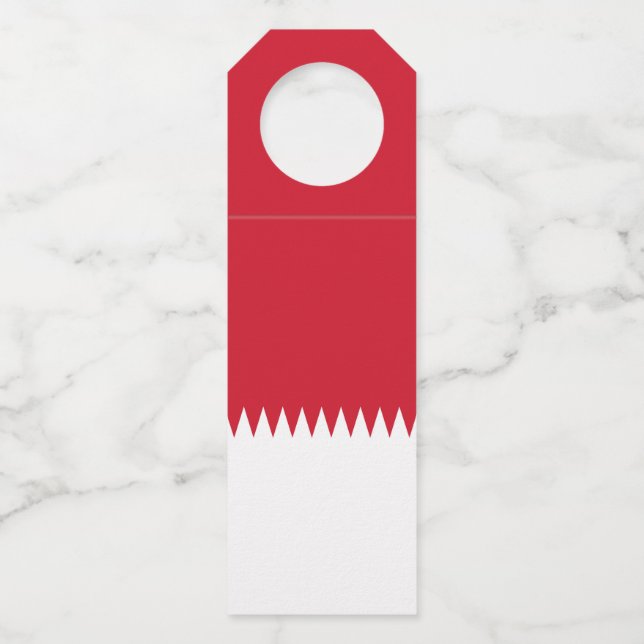 Etiqueta Para Garrafa bandeira do Bahrein (Frente)
