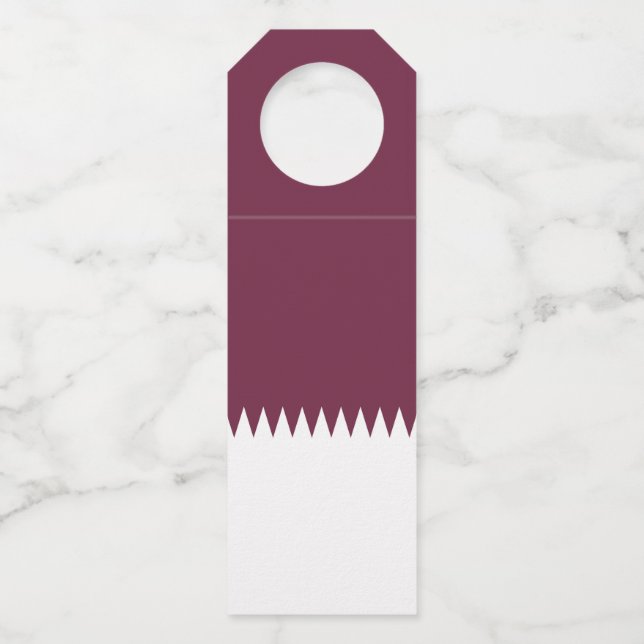 Etiqueta Para Garrafa bandeira do Qatar (Frente)
