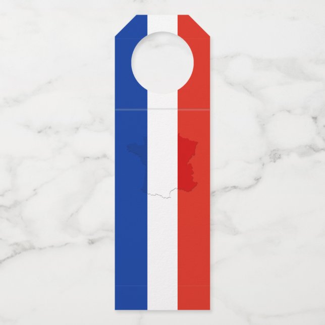 Etiqueta Para Garrafa bandeira francesa (Frente)