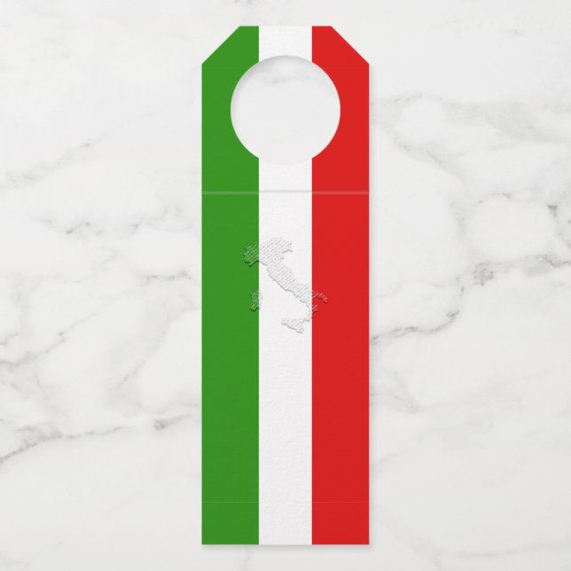 Etiqueta Para Garrafa Bandeira italiana (Frente)