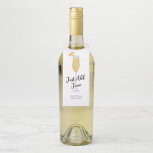Etiqueta Para Garrafa Basta Adicionar Suco Mimosa Champanhe ou Prosecco