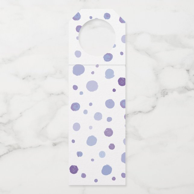 Etiqueta Para Garrafa bolinhas pintadas à mão (Frente)