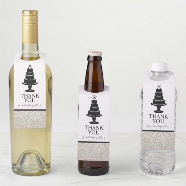 Etiqueta Para Garrafa Bolo de Casamento (In Situ)