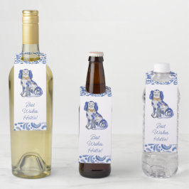 Etiqueta Para Garrafa Cães Staffordshire em Aquarela