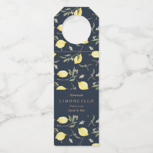 Etiqueta Para Garrafa Casamento de Evento Limoncello Limões Pretos Moder