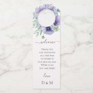 Etiqueta Para Garrafa Casamento Floral Rustic Violet Summer