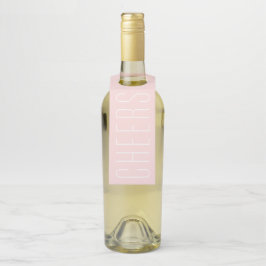 Etiqueta Para Garrafa Casamento moderno de destino cor-de-rosa Cheers