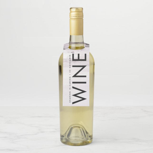 Etiqueta Para Garrafa Casamento Neutro de Gênero Ultra Moderno (Na garrafa)