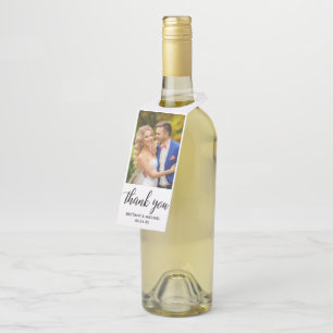 Etiqueta Para Garrafa Casamento Obrigado Noiva e Foto de noiva