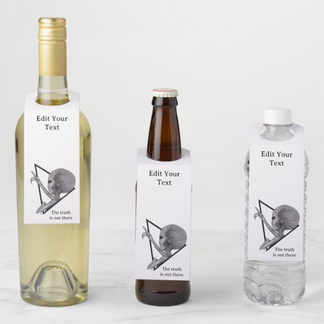 Etiqueta Para Garrafa Cinza, a verdade está lá fora (In Situ)