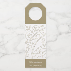 Etiqueta Para Garrafa Com Cumprimentos Elegantes, Gift Hang