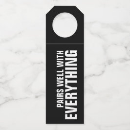 Etiqueta Para Garrafa COMBINA BEM COM TUDO em Preto