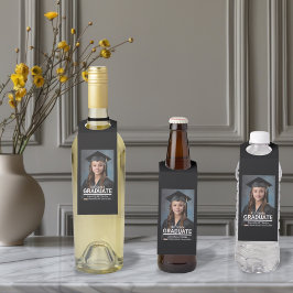 Etiqueta Para Garrafa Convite de Formatura do 8º Ano Minimalista