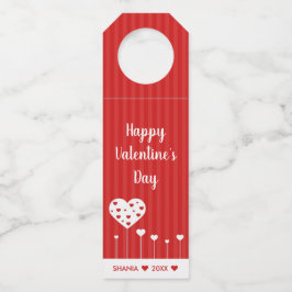 Etiqueta Para Garrafa Corações Brancos Adoráveis e felizes dias de os na