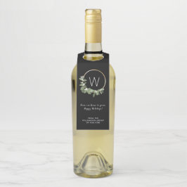 Etiqueta Para Garrafa Coroa de Natal Moderna Presente Corporativo para c