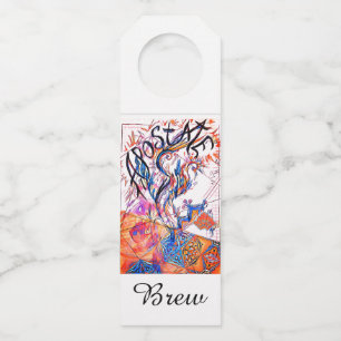 Etiqueta Para Garrafa Desenho de Porodela Incomum Colorido de Brew