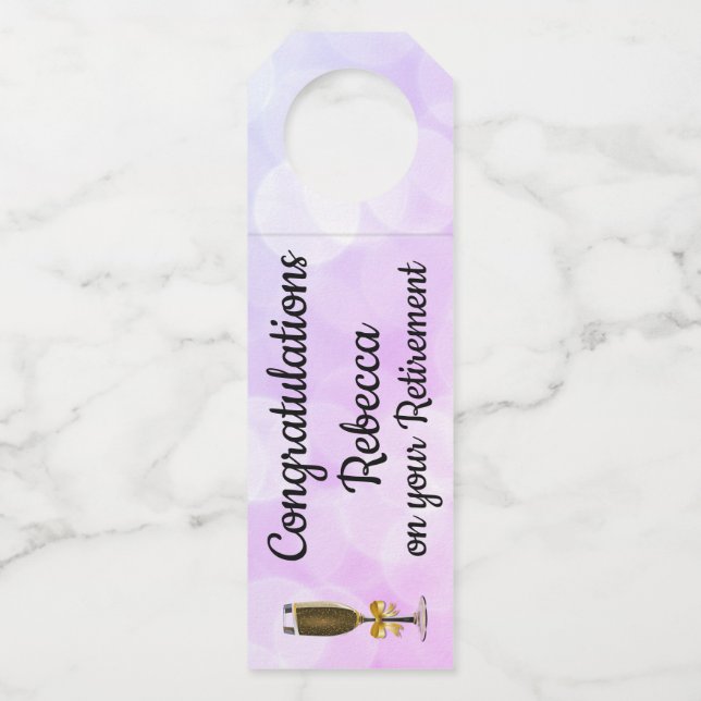 Etiqueta Para Garrafa Design de aposentadoria personalizada (Frente)