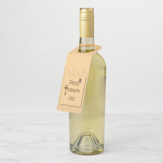 Etiqueta Para Garrafa Dia de os pais Feliz (Inclinado)