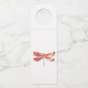 Etiqueta Para Garrafa Dragonfly com joalheria sakura