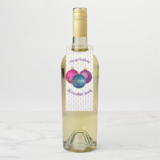 Etiqueta Para Garrafa Enfeites de natal coloridos