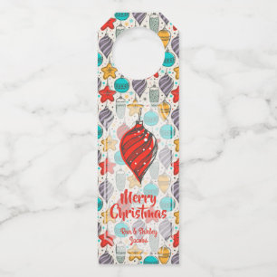 Etiqueta Para Garrafa Enfeites de Natal Vintage para Árvore de Natal