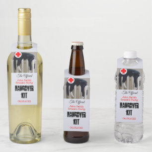 Etiqueta Para Garrafa Engraçado Gato Fanfarrão Festa Festa Fúria