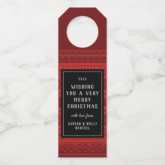 Etiqueta Para Garrafa Etiqueta de Garrafa de Presente Personalizada de S (Frente)