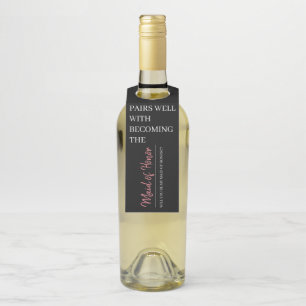 Etiqueta Para Garrafa Etiqueta do cabide da garrafa de vinho madrinha de