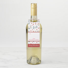 Etiqueta Para Garrafa Eucalipto Botânico Frutas Florais Natal