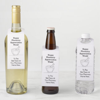Etiqueta Para Garrafa Farmacologia Apreciação Semana de Vinho Marca de A